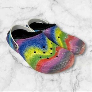 Kids Crocs Classic Lined Spray Dye size 6